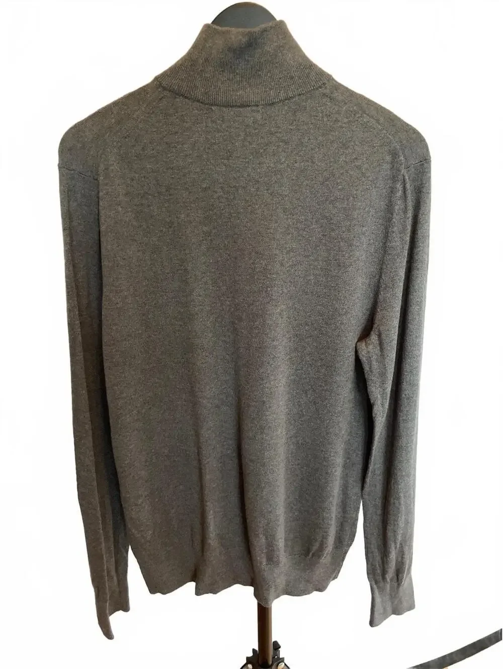 Banana Republic Men’s Gray Quarter Zip Mock Neck Sweater Large